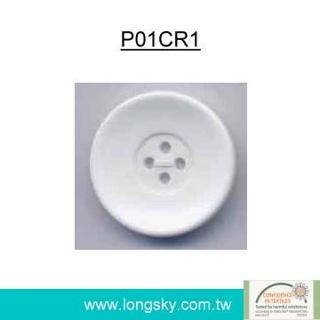 (#P01CR1) Taiwan classic polyester resin dyable knitted top button manufacturer