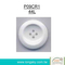 (#P09CR1) 4 hole round back plastic resin white large coat button