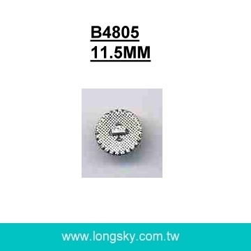 (#B4805/11.5mm) 18L fancy designer small shank type plastic silver button for ladies suits