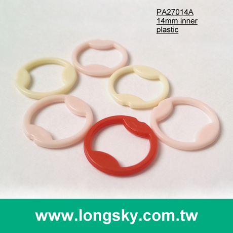 (#PA27014A/14mm inner) POM made bra strap O-ring for women's lingerie