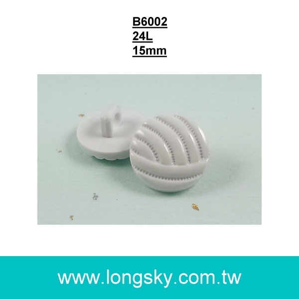 (#B6002/15mm) 24L bulk white nylon buttons for woman dress