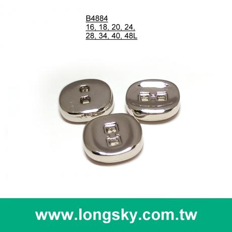 (#B4884) square sewing hole square shape designer shiny silver suit button