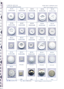 (#B37-1) Nylon and ABS Buttons Designed by Taiwan