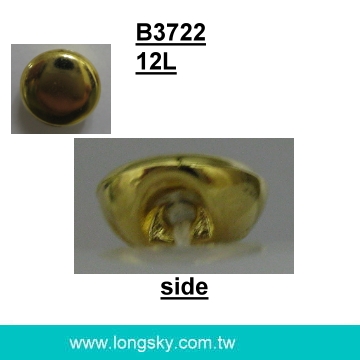 (#B3722/12L) gold small shank button for blouse