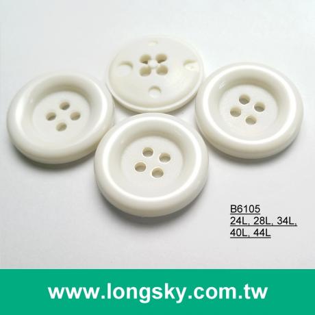 (#B6105) classic round edge 4 hole plastic nylon button for decoration