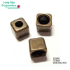 (#ST0060) 4mm small hole plastic cube cord end bead