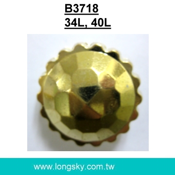 (#B3718/34L,40L) Gold plated plastic buttons for lady coats