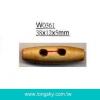 (#W0361) 38mm long barrel wooden toggle button
