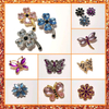 (BR0262~64) beauty stone decorated flower brooch for women suit