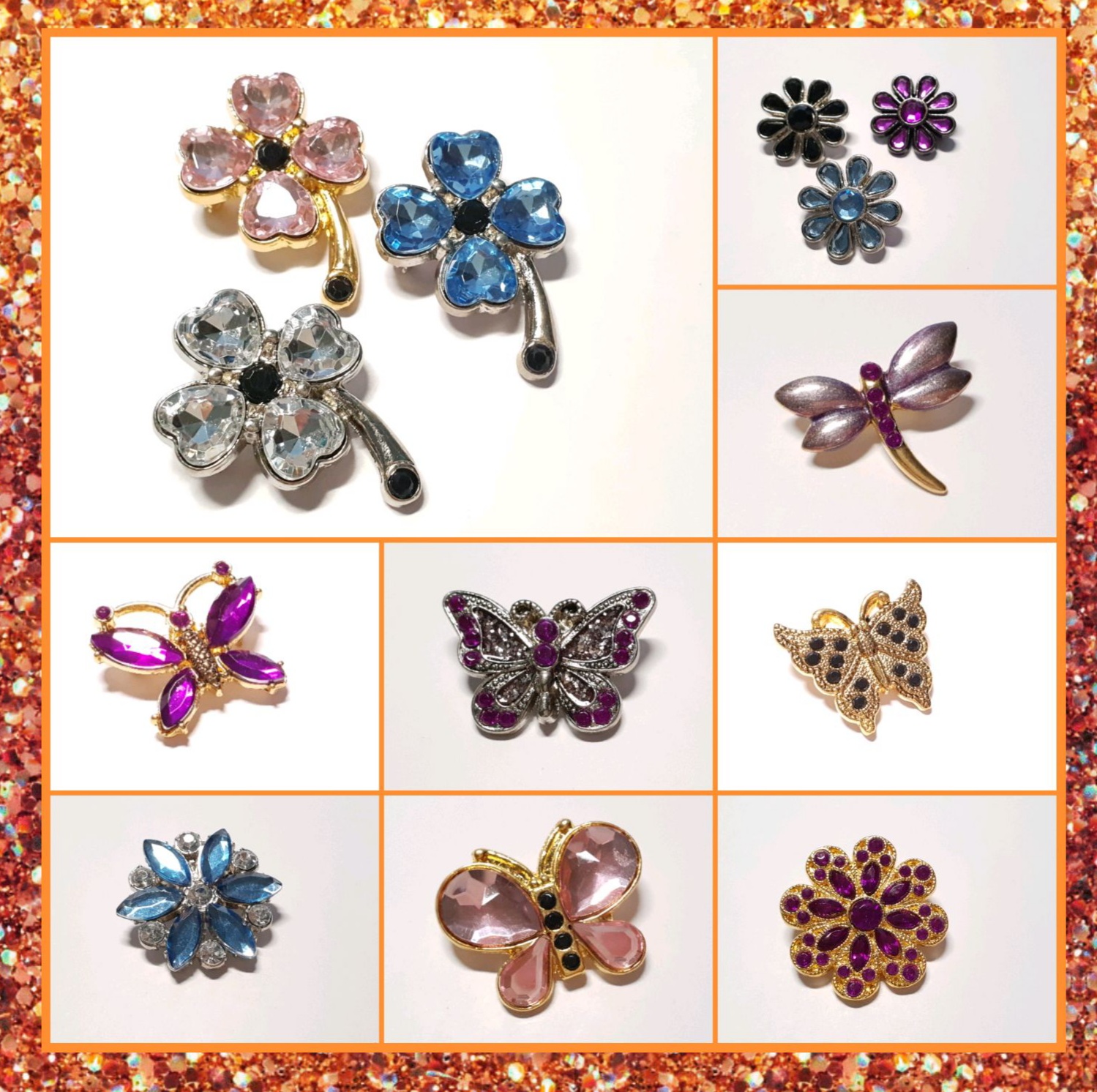 (BR0265) cute stone decorated butterfly brooch for lady apparel