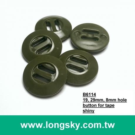 (#B6114) wide hole 19mm high temperature fastness plastic military army button