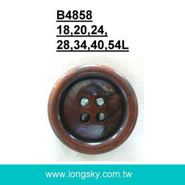(#B4858) 18L 4 hole antique copper plastic small button factory