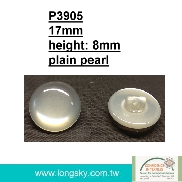 (#P3905P) plain pearl blouse sweater white pearl shank button