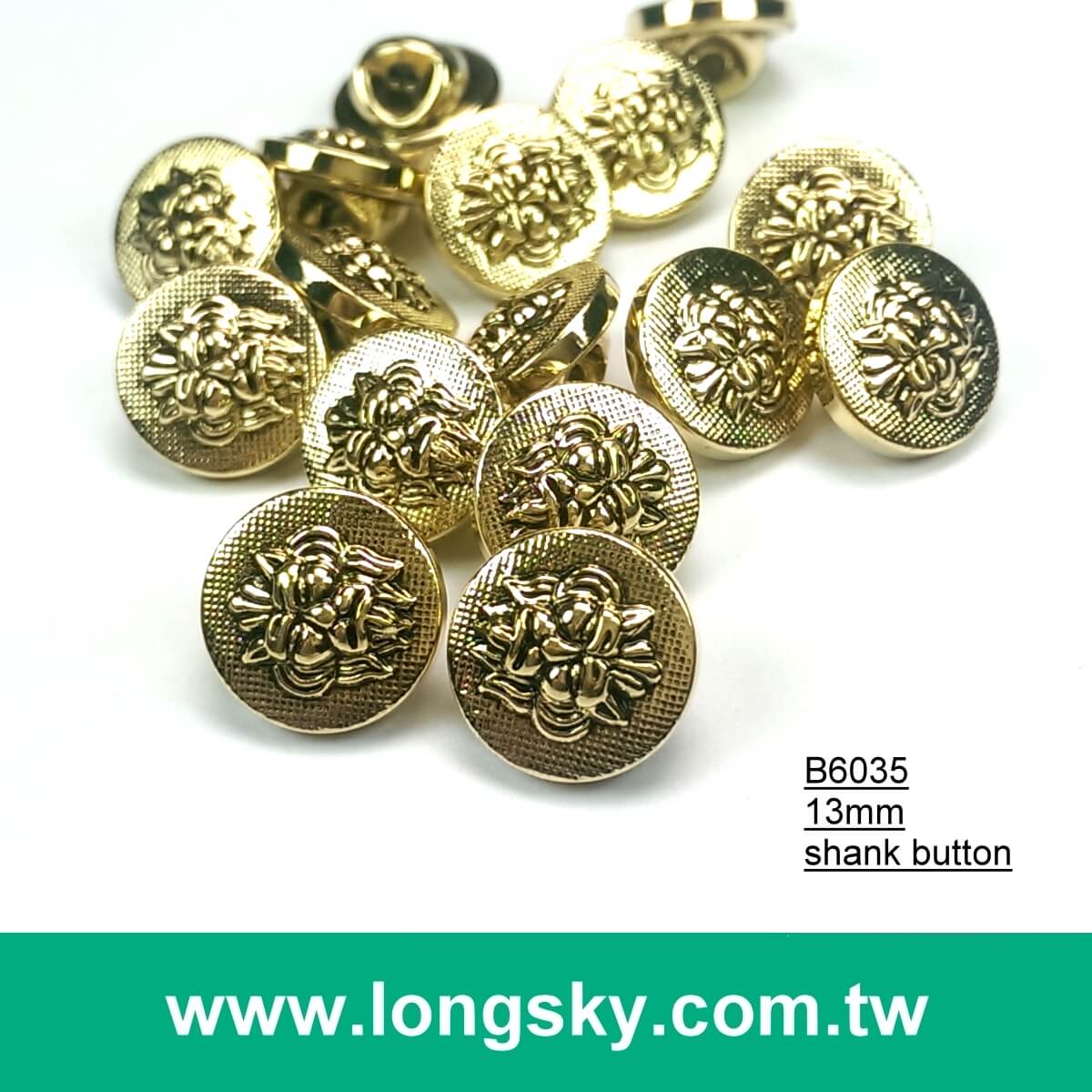 (#B6035/13mm) round shape abs material metallic plating effects shank button with lion totem