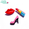 (#B76-4) Valentine's Day cute lip, lipstick and high heels craft buttons