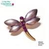 (BR0250~2) fancy stone decorated dragonfly brooch clothing accessory