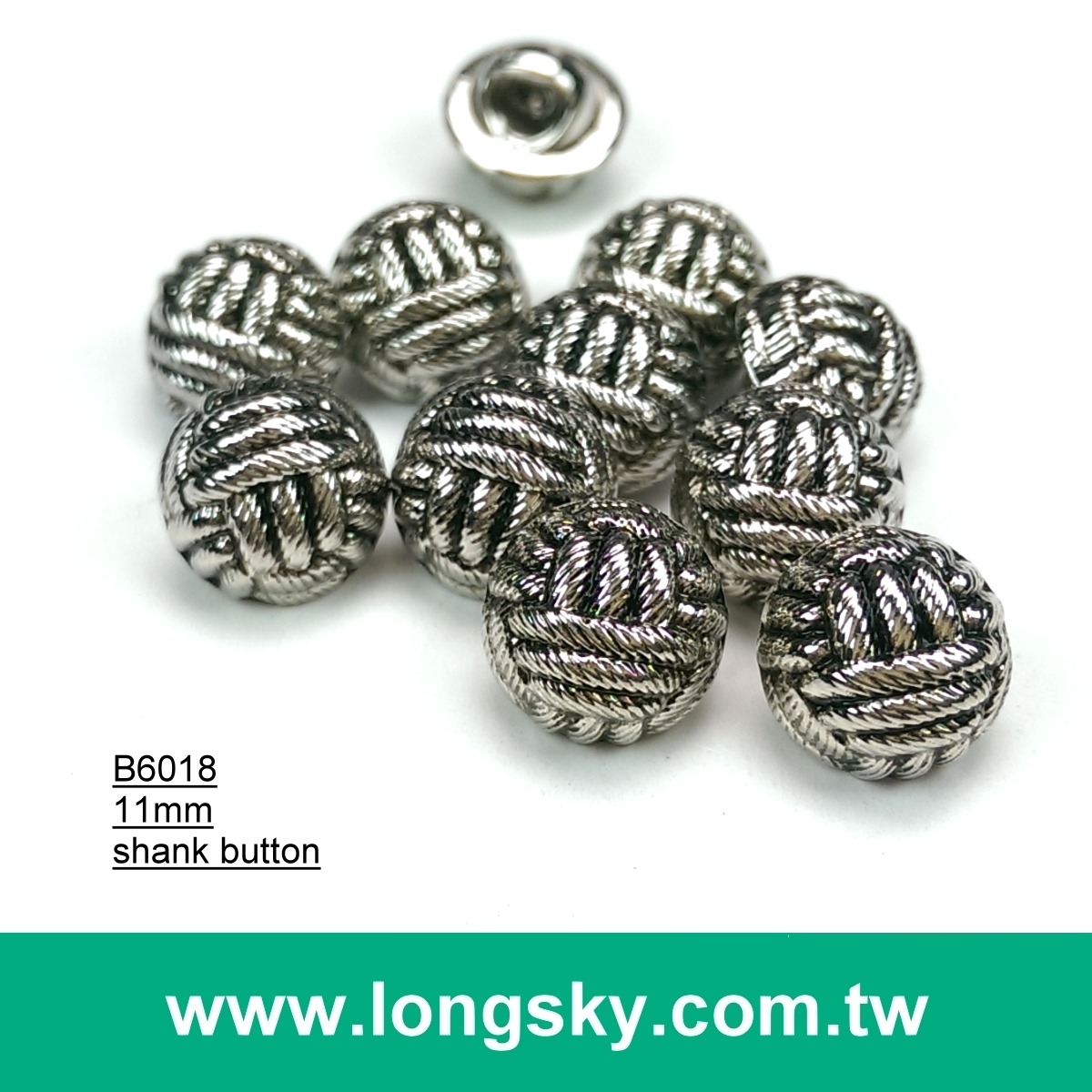 (#B6018/11mm) 17L anthentic plated plastic knot type small buttons for dress