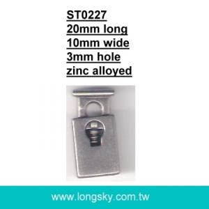 (#ST0227) 3mm cord one hole metal cord lock for garments