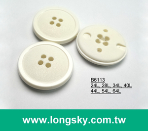 (#B6113) classic small round edge 4 hole plastic nylon button for decoration