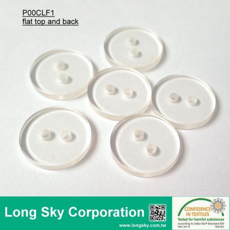 (#P00CLF1) flat top and back clear polyester resin quilt bed sheet Button