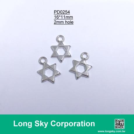 (#PD0254) 11mm Hexagonal star charms for trimming, garment and handcraft