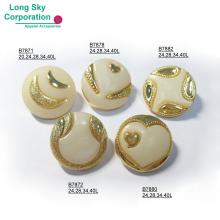 (B78X-1-4) New pearl top combined button collection for fashion women wear