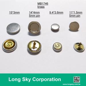 (MB1746/15mm) Metal brass snap button