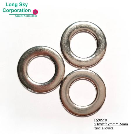 (RZ0510) 12mm inner zinc alloyed metal circle strape belt ring buckle