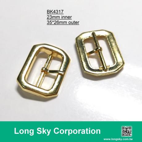 (#BK4317) 23mm inner gold metal prong buckle for belt